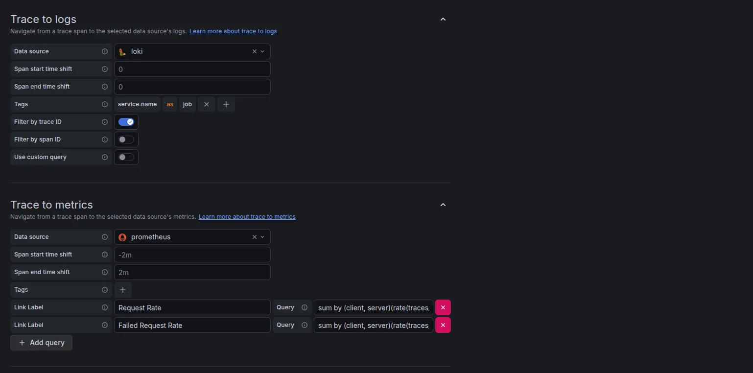 Tempo Trace to Logs Configuration